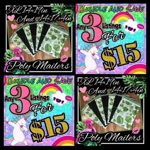 Poly mailers 14×17in (5ct) + 14×19in (5ct)